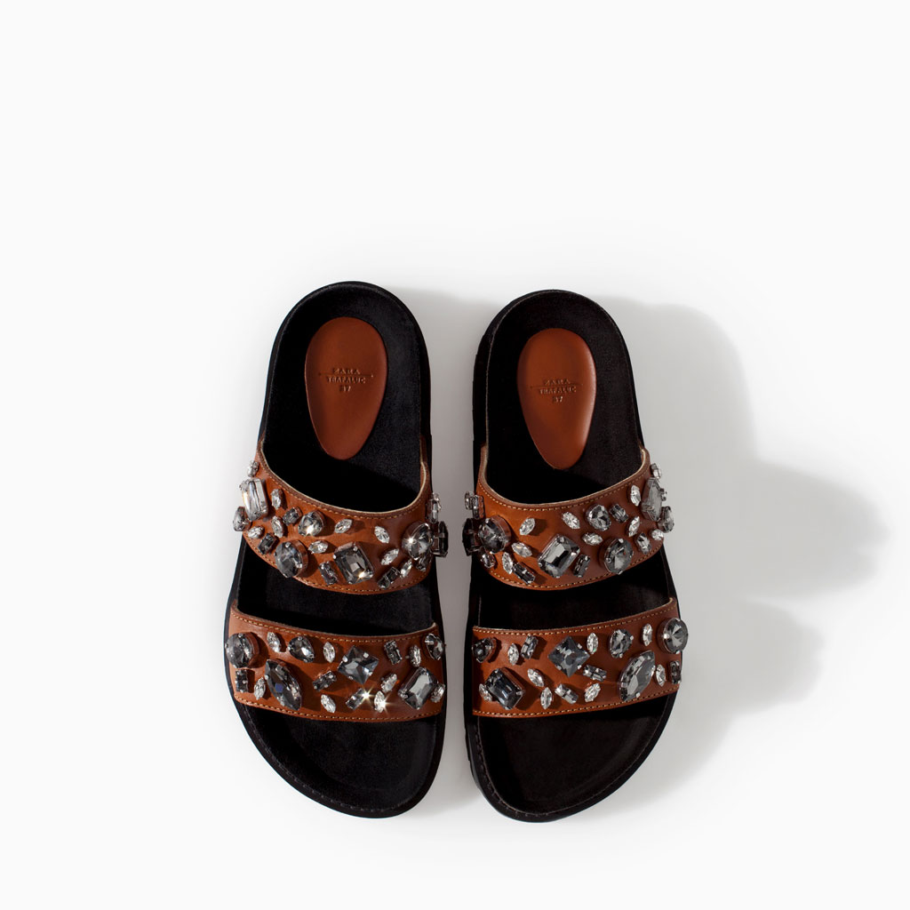 These jeweled Zara sandals are a real possibility.